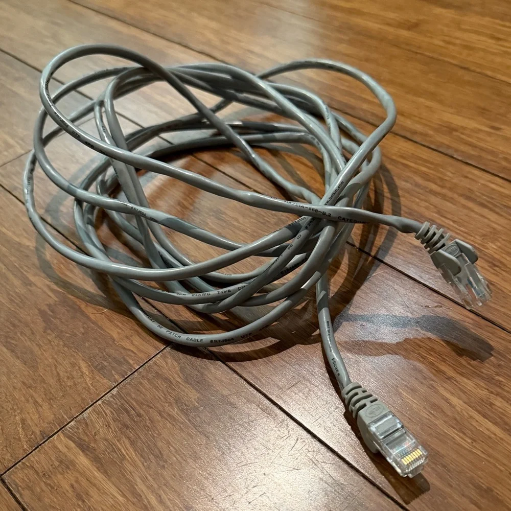 6 Assorted CAT5e Ethernet Cables - 5ft, 6ft, 10ft, 15ft, 50ft